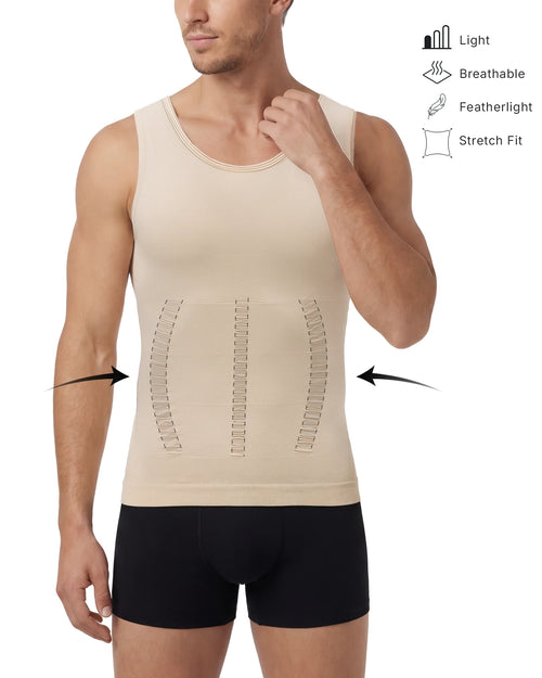 Contour panel detail on Susuro EveryDay men's light compression tank